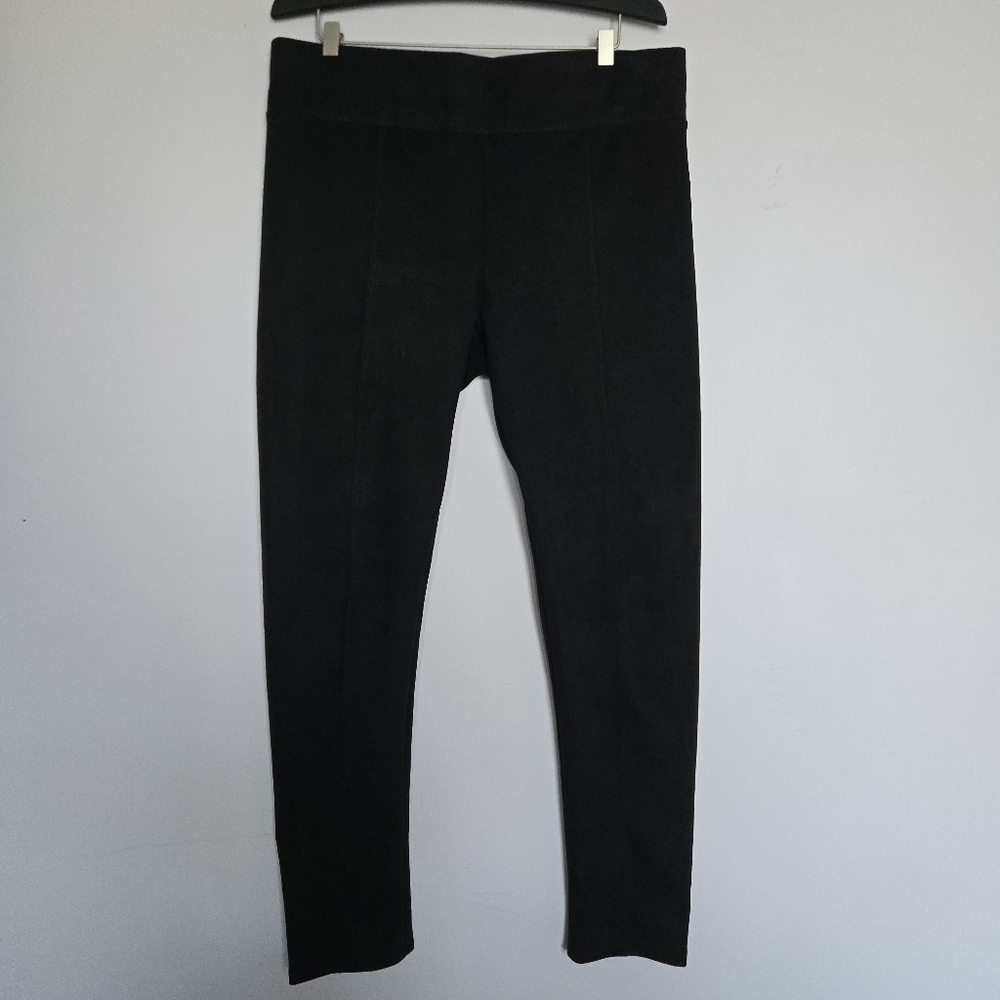 Francesca's Faux Suede Black Leggings